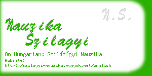 nauzika szilagyi business card